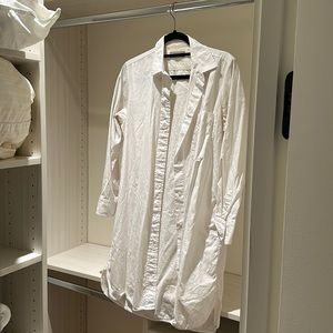 Everlane white shirt dress